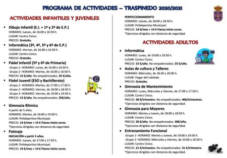 Imagen PROGRAMA ACTIVIDADES DEPORTIVAS, CULTURALES Y DE OCIO, TEMPORADA 2020-2021