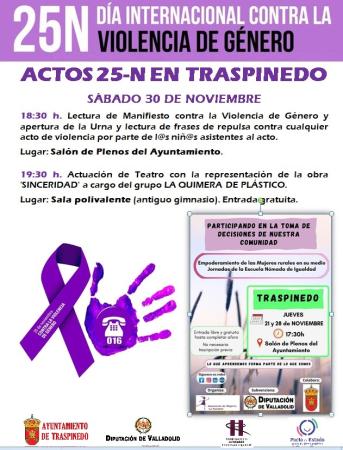 Imagem ACTOS 25N EN TRASPINEDO - DÍA DE LA ELIMINACIÓN DE LA VIOLENCIA CONTRA LAS MUJERES 2024